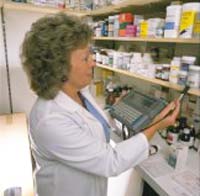 High Street Chemist computer for stocktaking